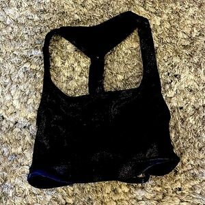 Black shimmery sports bra